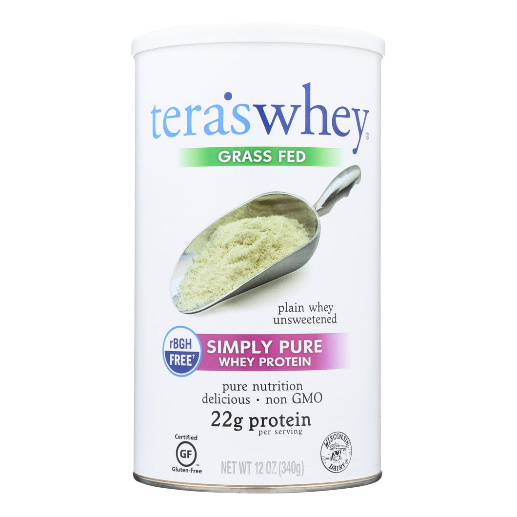 Tera's Whey Protein - Rbgh Free - Plain - Unsweetened - 12 Oz