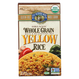 Lundberg Family Farms Organic Whole Grain Yellow Rice - Case Of 6 - 6 Oz.