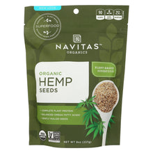 Load image into Gallery viewer, Navitas Naturals Hemp Seeds - Organic - Shelled - 8 Oz - Case Of 12