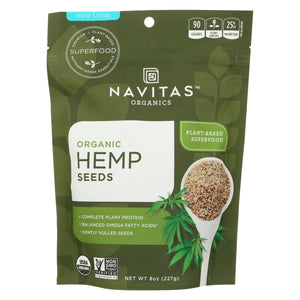 Navitas Naturals Hemp Seeds - Organic - Shelled - 8 Oz - Case Of 12