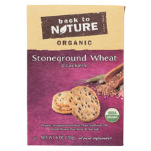 Load image into Gallery viewer, Back To Nature Crackers - Organic Stoneground Wheat - Case Of 6 - 6 Oz.