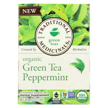 Load image into Gallery viewer, Traditional Medicinals Tea - Organic - Green Tea - Ppprmnt - 16 Ct - 1 Case