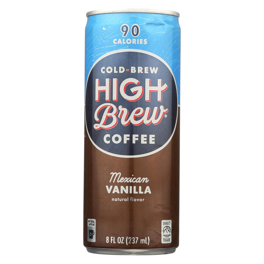 High Brew Coffee Coffee - Ready To Drink - Mexican Vanilla - 8 Oz - Case Of 12