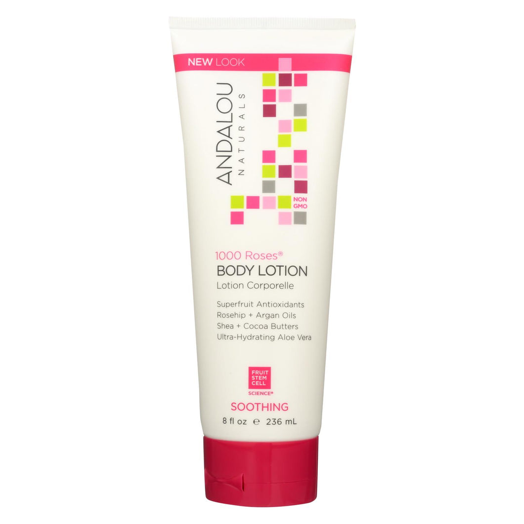 Andalou Naturals Soothing Body Lotion - 1000 Roses - 8 Oz