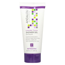 Load image into Gallery viewer, Andalou Naturals Shower Gel - Lavender Thyme Refreshing - 8.5 Fl Oz