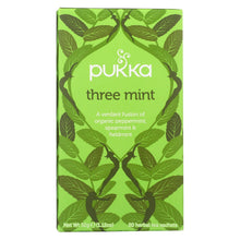 Load image into Gallery viewer, Pukka Herbal Teas Tea - Organic - Three Mint - 20 Bags - Case Of 6