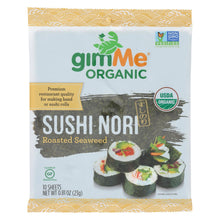 Load image into Gallery viewer, Gimme Seaweed Snacks 100% Organic Roasted Seaweed Sushi Nori - Wrap N&#39; Roll - Case Of 12 - .81 Oz