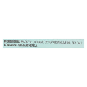 Wild Planet Wild Mackerel Fillets In Extra Virgin Olive Oil - Case Of 12 - 4.375 Oz.