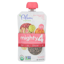 Load image into Gallery viewer, Plum Organics Mighty 4 Blends Tots - Guava Pomegranate Black Bean Carrot And Oat - Case Of 6 - 4 Oz.