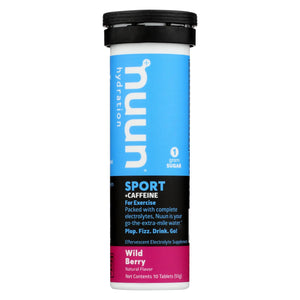 Nuun Hydration Drink Tab - Energy - Wild Berry - 10 Tablets - Case Of 8