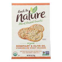 Load image into Gallery viewer, Back To Nature Crackers - Rosemary And Olive Oil Stoneground Wheat - Case Of 6 - 6 Oz.