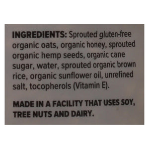 One Degree Organic Foods Sprouted Oat Hemp Granola - Honey - Case Of 6 - 11 Oz.