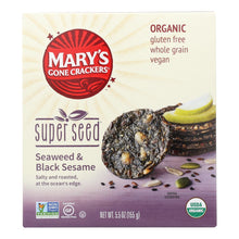 Load image into Gallery viewer, Mary&#39;s Gone Crackers Super Seed - Seaweed And Black Seaseem - Case Of 6 - 5.5 Oz.