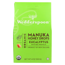 Load image into Gallery viewer, Wedderspoon Drops - Organic - Manuka Honey - Eucalyptus - 4 Oz