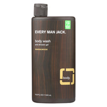 Load image into Gallery viewer, Every Man Jack Body Wash Sandalwood - Case Of 16.9 - 16.9 Fl Oz.