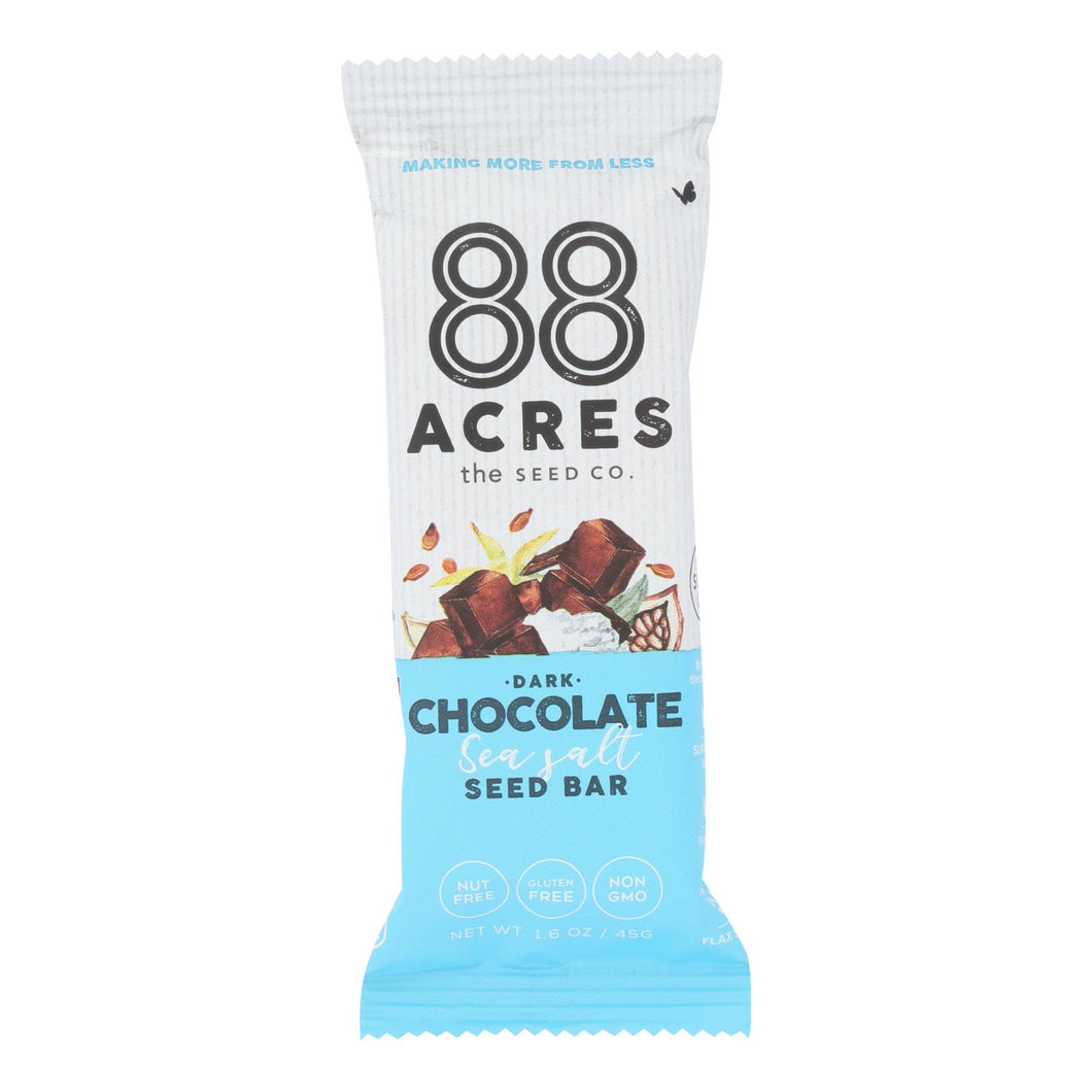 88 Acres - Bars - Chocolate And Sea Salt - Case Of 9 - 1.6 Oz.