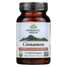 Load image into Gallery viewer, Organic India Organic Herbal Supplement -cinnamon - 90 Vcap