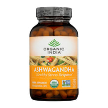 Load image into Gallery viewer, Organic India Ashwagandha Capsules - Bottle - 180 Vege Capsules
