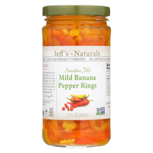 Load image into Gallery viewer, Jeff&#39;s Natural Banana Pepper - Mild - Sliced - Case Of 6 - 12 Fl Oz