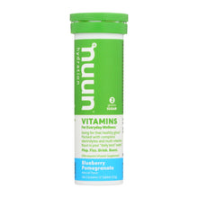 Load image into Gallery viewer, Nuun Vitamins Drink Tab - Blueberry - Pomgrant - Case Of 8 - 12 Tab