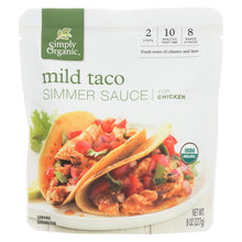 Load image into Gallery viewer, Simply Organic Simmer Sauce - Organic - Mild Taco - Case Of 6 - 8 Oz