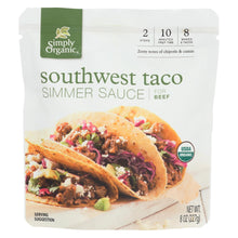 Load image into Gallery viewer, Simply Organic Simmer Sauce - Organic - Southwest Taco - Case Of 6 - 8 Oz