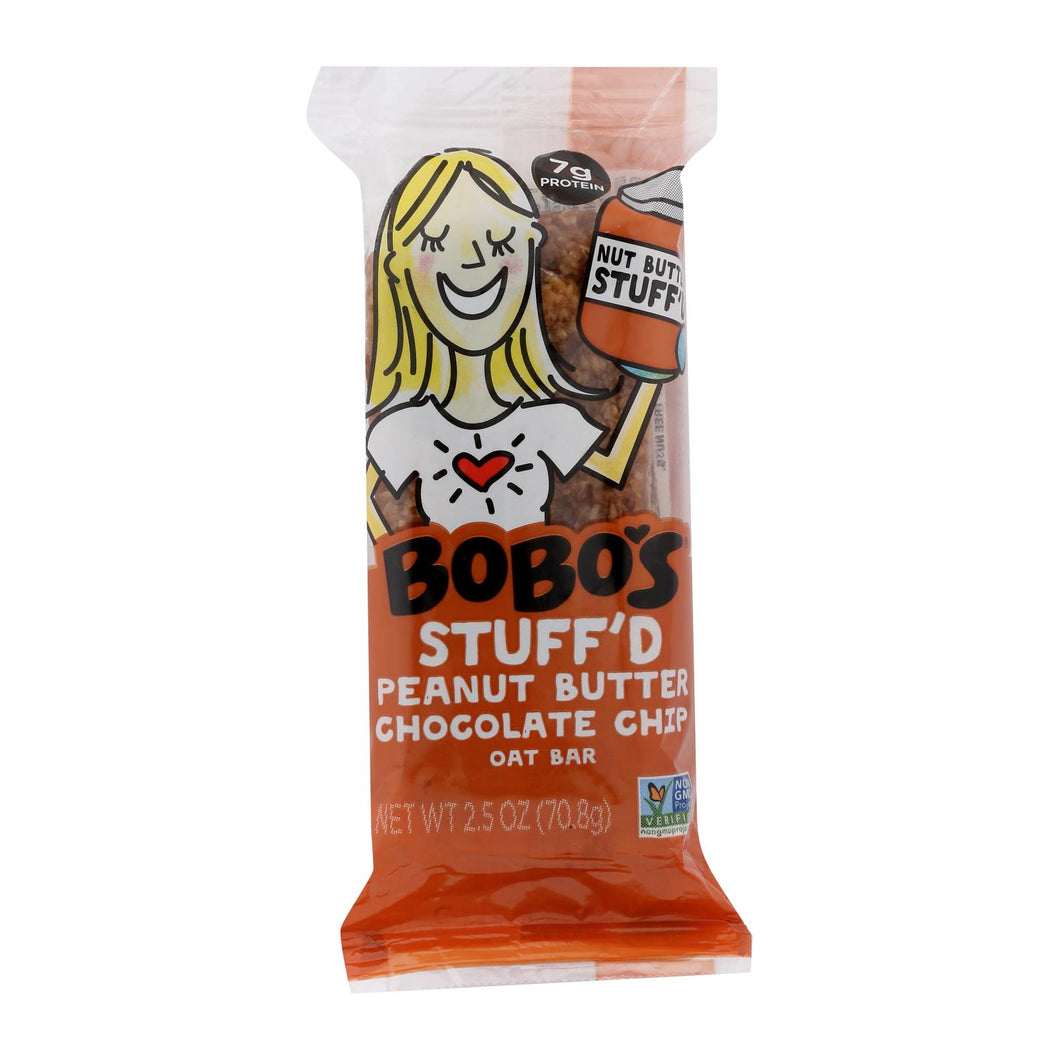 Bobo's Oat Bars - Oat Bar - Peanut Butter Filled Chocolate Chip - Case Of 12 - 2.5 Oz