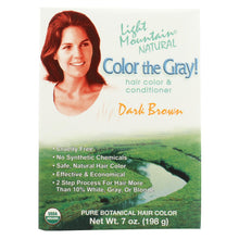 Load image into Gallery viewer, Light Mountain Hair Color - Color The Gray! Dark Brown - Case Of 1 - 7 Oz.
