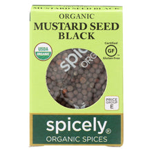 Load image into Gallery viewer, Spicely Organics - Organic Mustard Seed - Black - Case Of 6 - 0.5 Oz.