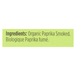 Spicely Organics - Organic Paprika - Smoked - Case Of 6 - 0.45 Oz.
