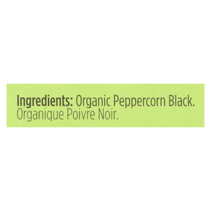 Spicely Organics - Organic Peppercorn - Black - Case Of 6 - 0.45 Oz.