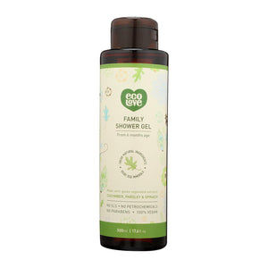 Ecolove Body Wash Green Vegetables Family Shower Gel For Ages 6 Months And Up - Case Of 500 - 17.6 Fl Oz.