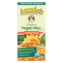 Load image into Gallery viewer, Annie&#39;s Homegrown Organic Macaroni &amp; Cheese - Vegan Cheddar Flavored - Case Of 12 - 6 Oz
