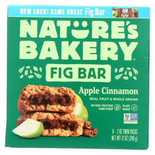 Load image into Gallery viewer, Nature&#39;s Bakery Stone Ground Whole Wheat Fig Bar - Apple Cinnamon - Case Of 6 - 2 Oz.