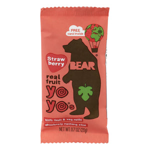 Bear Real Fruit Yoyos - Strawberry - Case Of 6 - 3.5 Oz.
