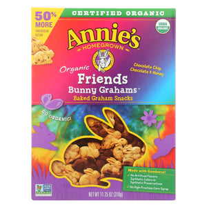 Annie's Homegrown Bunny Grahams - Organic - Friends - Case Of 6 - 11.25 Oz