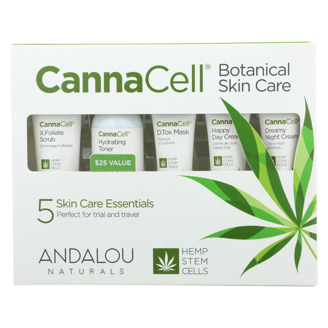 Andalou Naturals - Cannacell Botanical Skin Care Kit - 5 Count