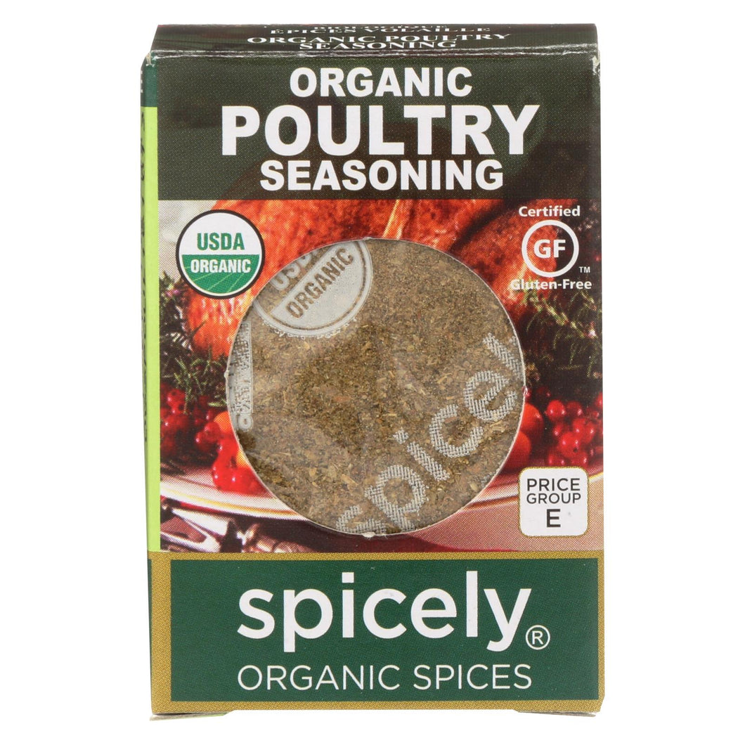 Spicely Organics - Organic Seasoning - Poultry - Case Of 6 - 0.35 Oz.