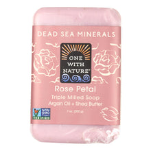 Load image into Gallery viewer, One With Nature Dead Sea Mineral Rose Petal Soap - 7 Oz