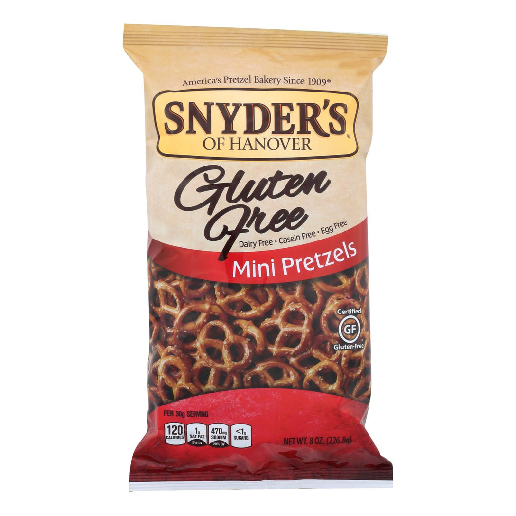Snyder's Of Hanover Mini Pretzels - Gluten Free - Case Of 12 - 8 Oz.