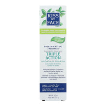Load image into Gallery viewer, Kiss My Face Toothpaste - Triple Action - Fluoride Free - Gel - 4.5 Oz