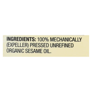 Spectrum Naturals Organic Unrefined Sesame Oil - Case Of 12 - 16 Fl Oz.