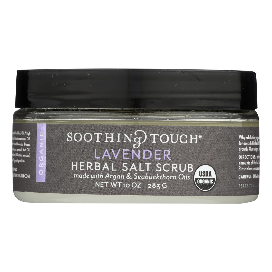 Soothing Touch Scrub - Organic - Salt - Herbal - Lavender - 10 Oz