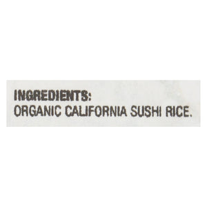 Lundberg Family Farms Organic Sushi Short Grain White Rice - Case Of 25 Lbs