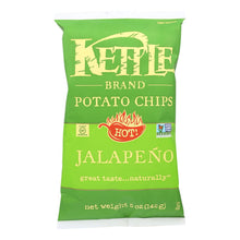 Load image into Gallery viewer, Kettle Brand Potato Chips - Jalapeno - Case Of 15 - 5 Oz.