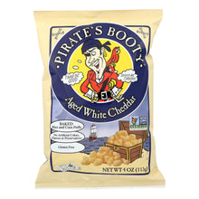 Load image into Gallery viewer, Pirate Brands Booty Puffs - Aged White Cheddar - Case Of 12 - 4 Oz.