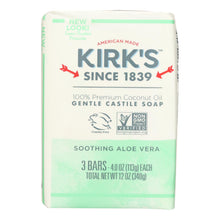Load image into Gallery viewer, Kirks Natural Bar Soap - Coco Castile - Aloe Vera - 3 Pack - 3-4 Oz - 1 Each