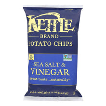 Load image into Gallery viewer, Kettle Brand Potato Chips - Sea Salt And Vinegar - Case Of 15 - 5 Oz.
