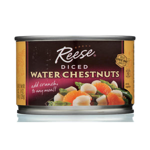 Reese Water Chestnuts - Diced - Case Of 24 - 8 Oz