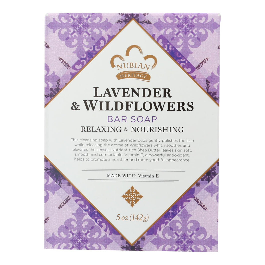 Nubian Heritage Bar Soap Lavender And Wildflowers - 5 Oz